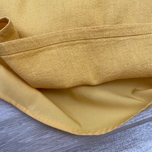 Hollister Saffron Yellow Tie Front Spaghetti Strap Lined Dress - Picture 9 of 13